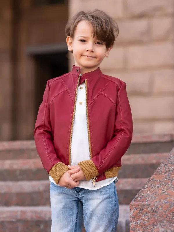 Boys biker leather Jacket