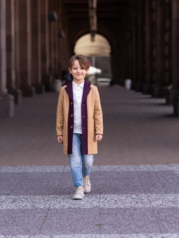 Children's stylish wool coat