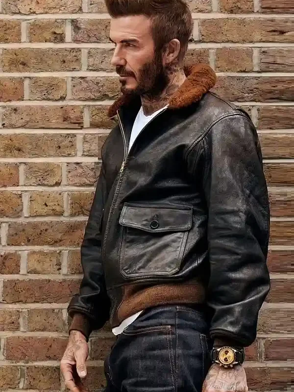 David Beckham Motorcycle Leather Jacket