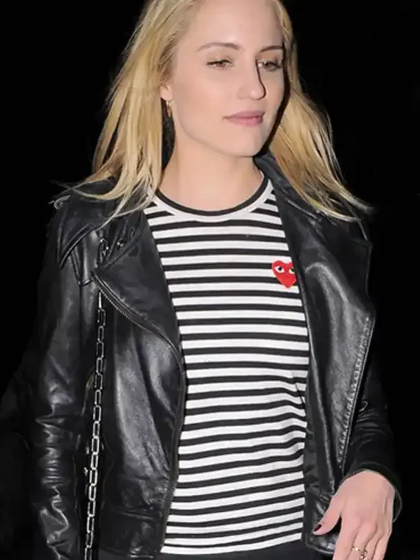 Dianna Agron Leather Jacket