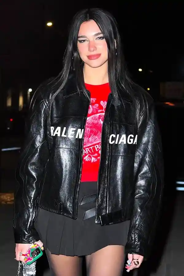 Singer Dua Lipa Motorcycle Leather Jacket