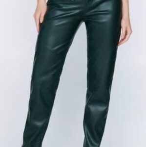 Faux Leather Skinny Cargo Trouser