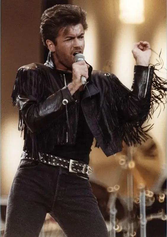 George Michael black Fringe Jacket