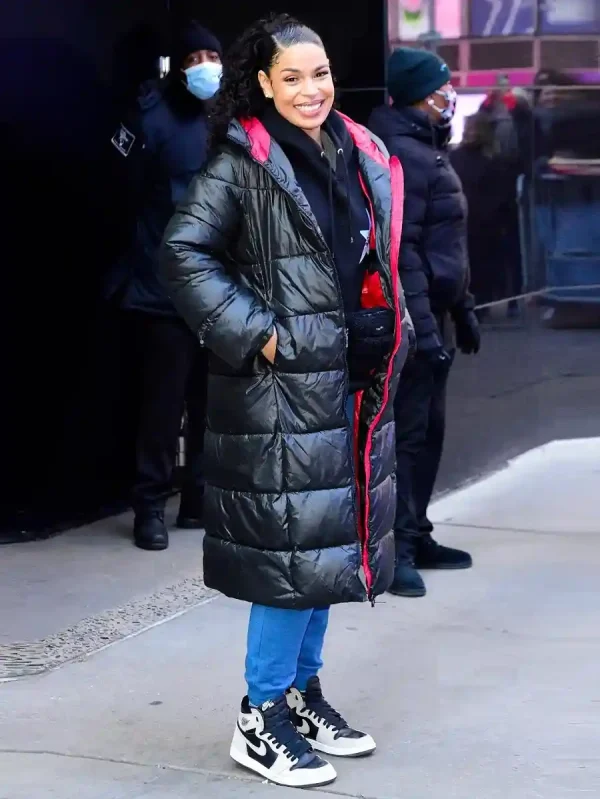 Singer Jordin Sparks Puffer Coat