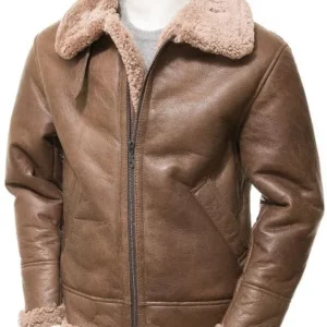 Men's Antique Brown Sheepskin Jacket