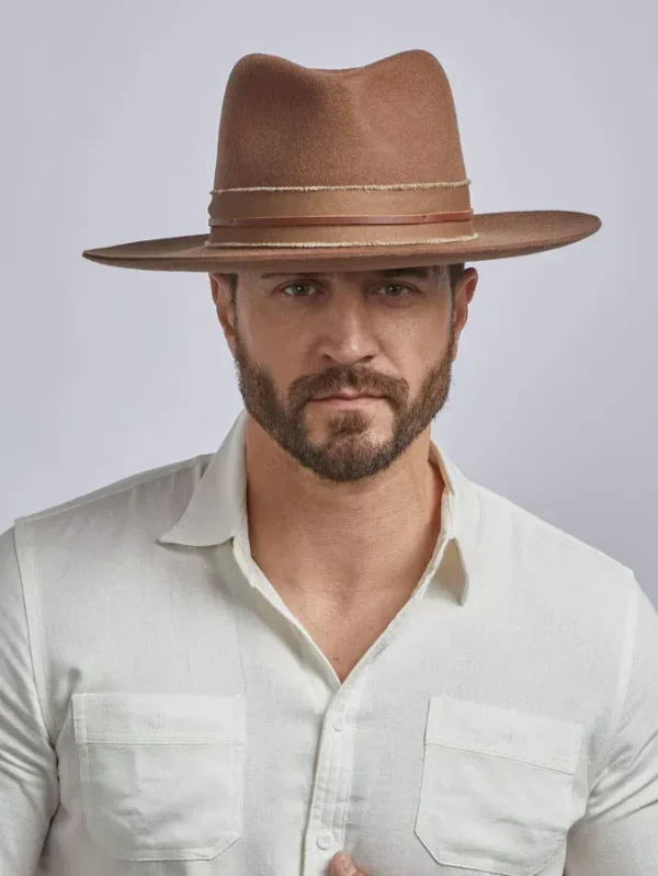 Men's Wide Brim Felt Fedora Hat