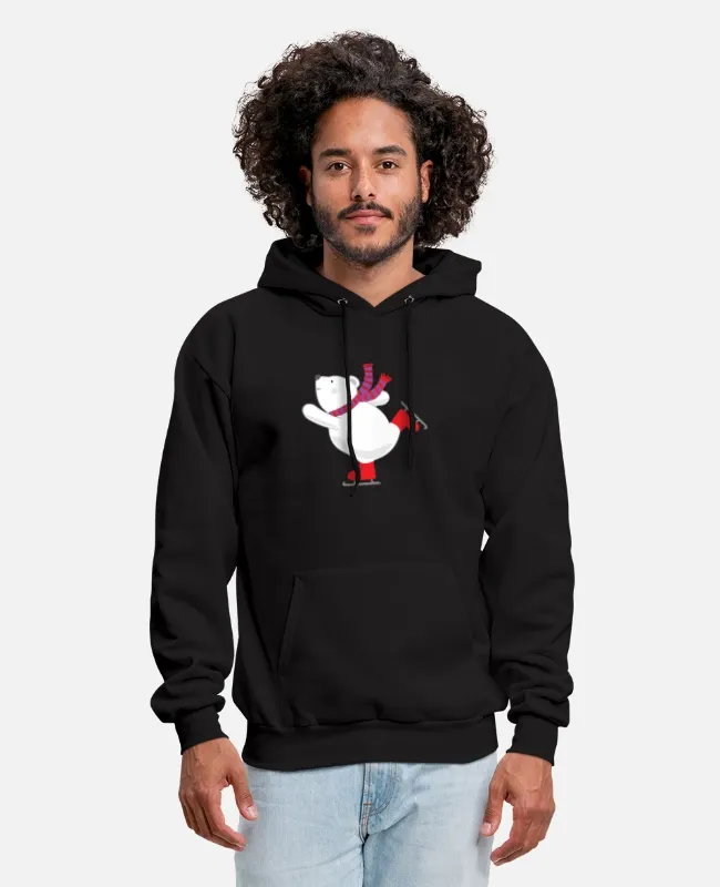 The Men's Santa Ice Bear Black Hoodie