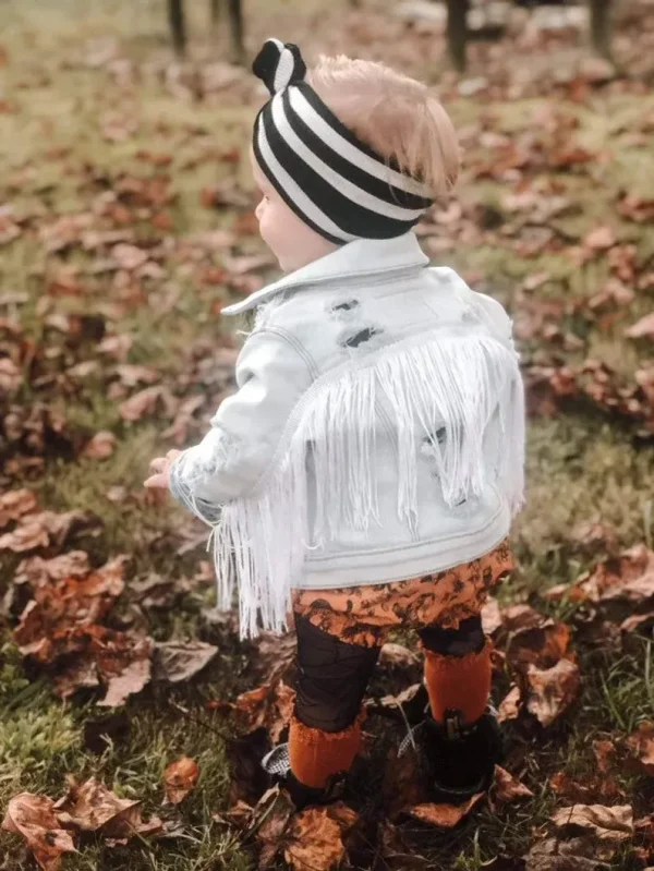 The Harlan Toddler Distressed Fringe Jacket