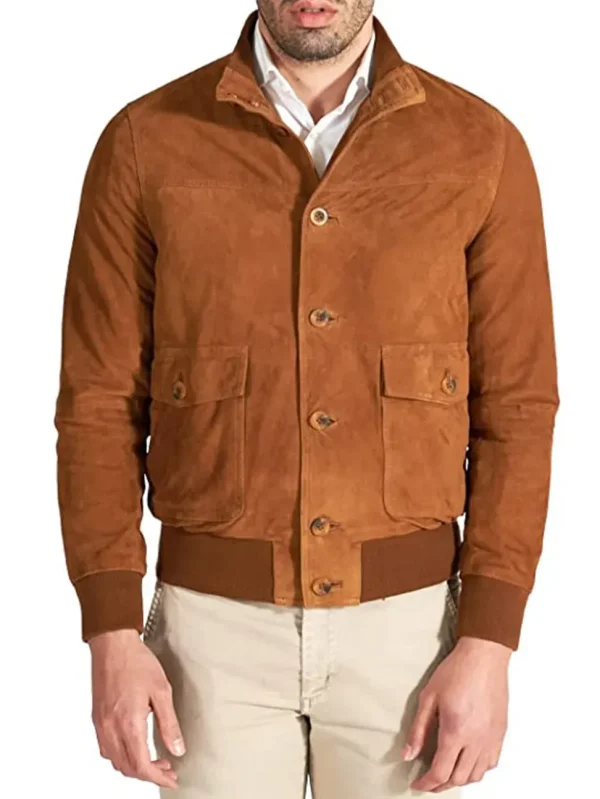 The Unbearable Weight of Massive Talent Nicolas Brown Suede Jacket