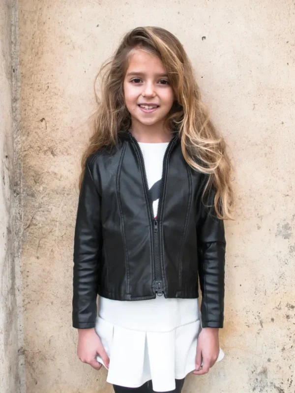 Toddler Black leather jacket