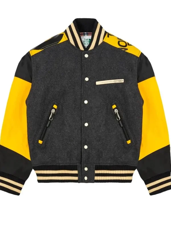 Yellow Black The Face Bomber Jacket