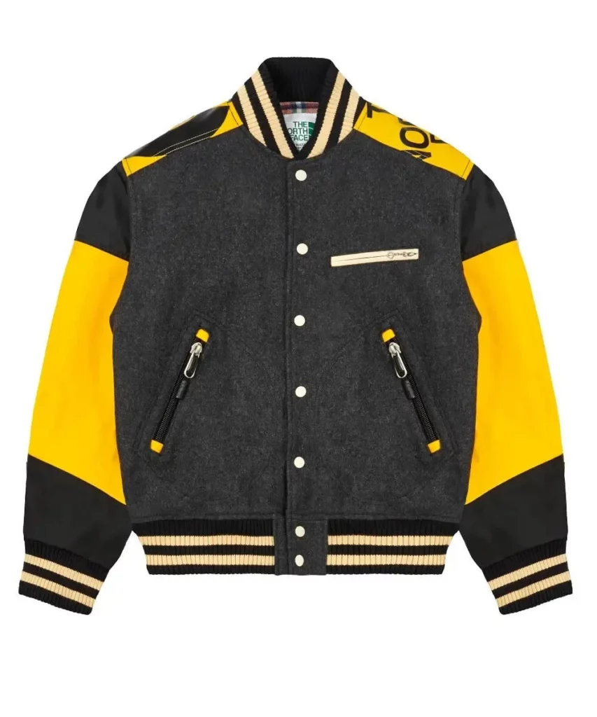 Yellow Black The Face Bomber Jacket