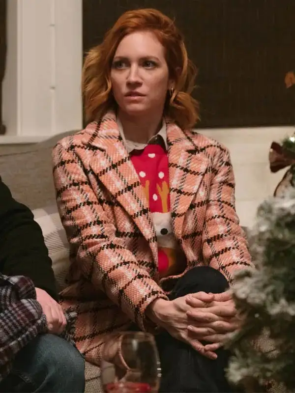 Christmas With The Campbells Brittany Snow Peach Coat