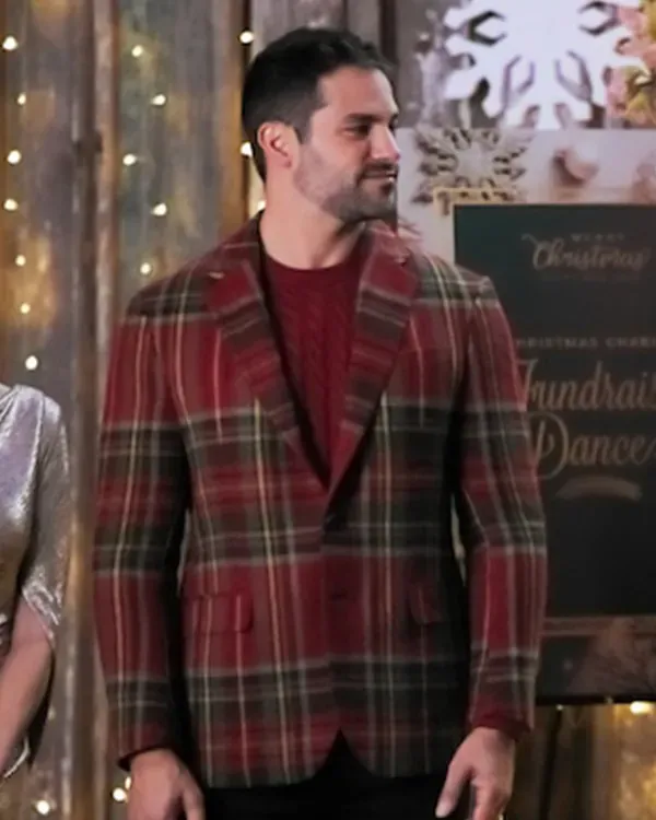 Max Xmas Brant Daugherty Plaid Blazer