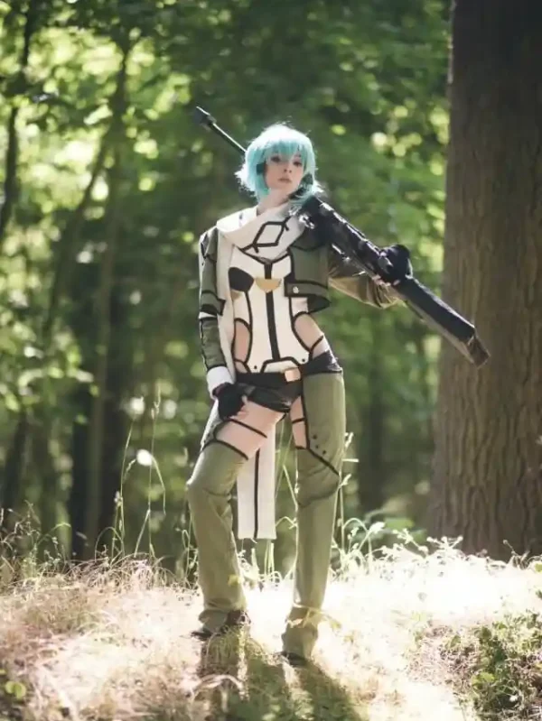 Anime Sinon Sword Cosplay Costume Jacket