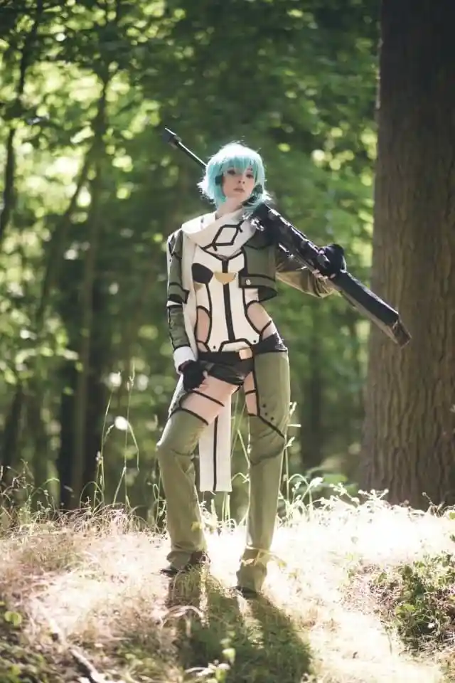 Anime Sinon Sword Cosplay Costume Jacket