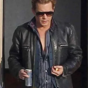 Johnny Depp Classic Black Leather Jacket