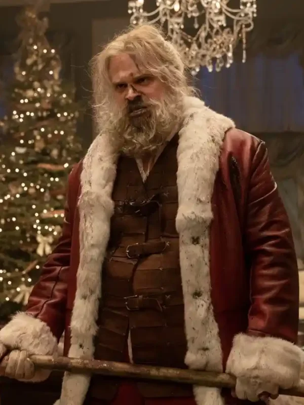 David Harbour Violent Night Santa Claus Coat Costume Jacket