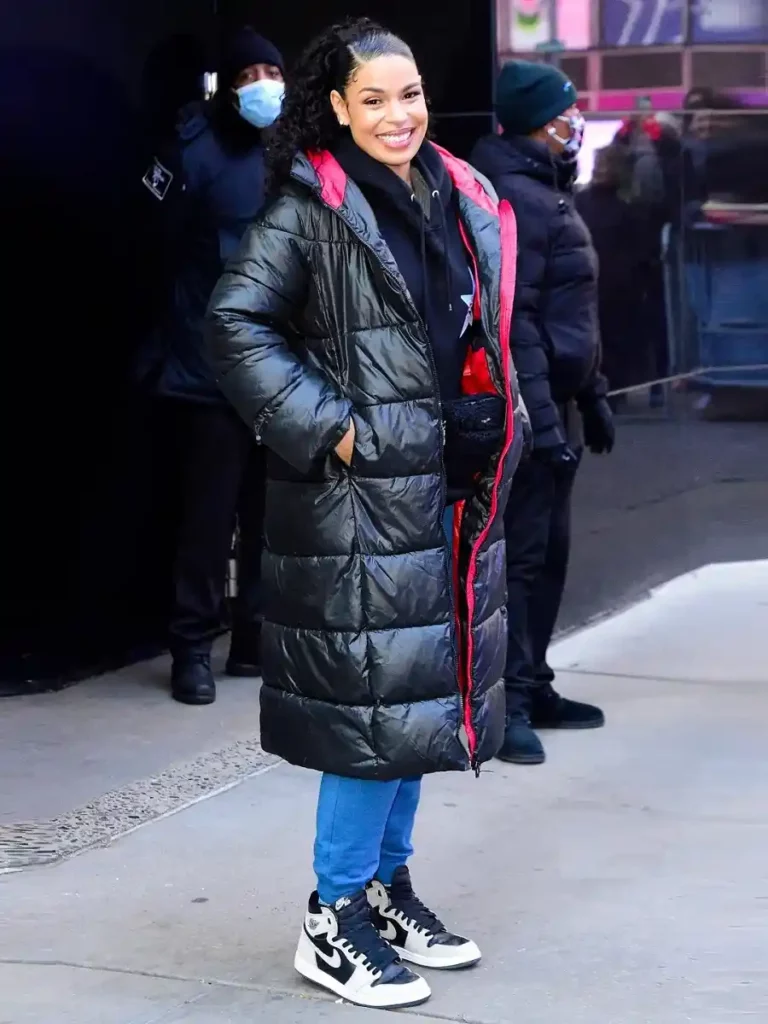 American singer Jordin Sparks Puffer Coat