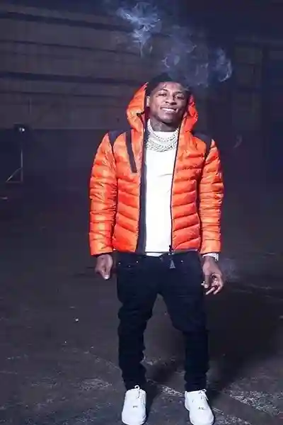 NBA Youngboy Orange puffer Jacket