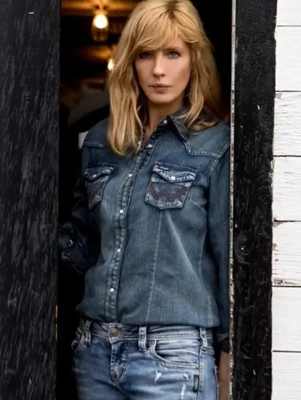 Yellowstone Kelly Reilly Blue Denim Jacket