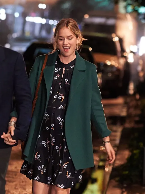 Tv Series You Elizabeth Lail Green Wool Coat