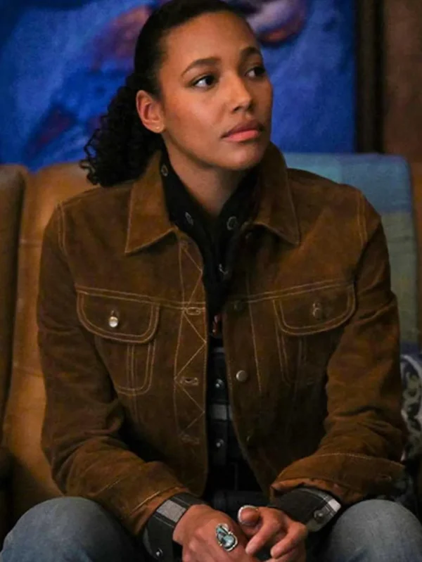 Big Sky Kylie Bunbury Brown Suede Jacket