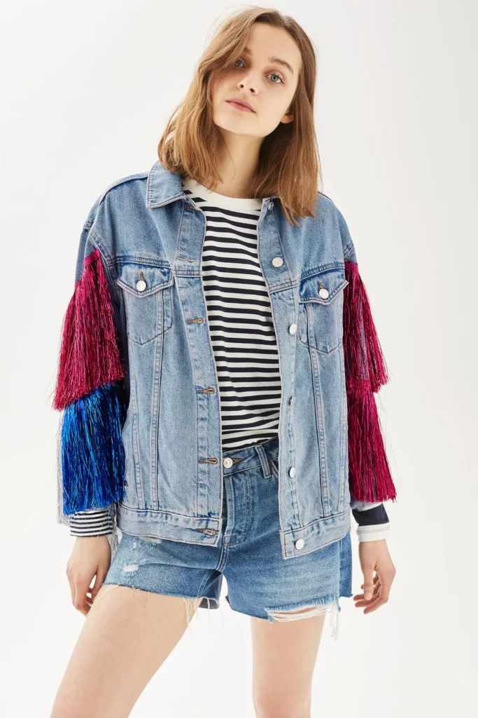 Women's Fashion Oversized Blue Denim Jacket