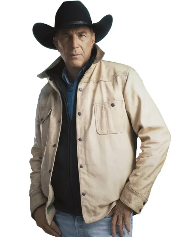 Yellowstone Season 5 John Dutton White Jacket