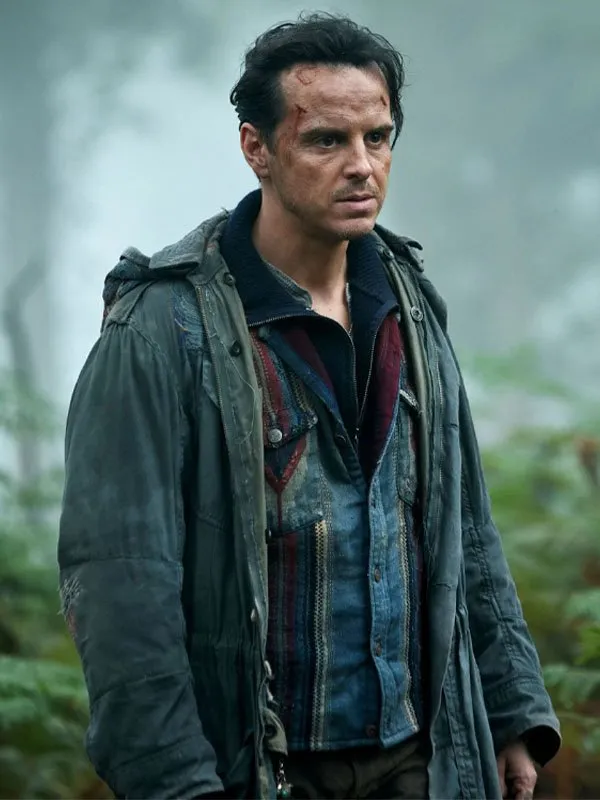 Andrew Scott His Dark Material S02 Blue Hooded Jacket