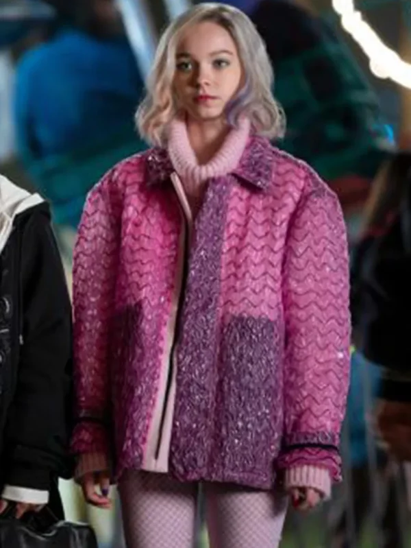 Enid Sinclair Wednesday 2022 Emma Myers Pink Jacket