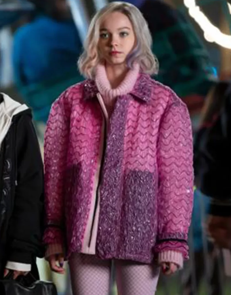 Enid Sinclair Wednesday 2022 Emma Myers Pink Jacket