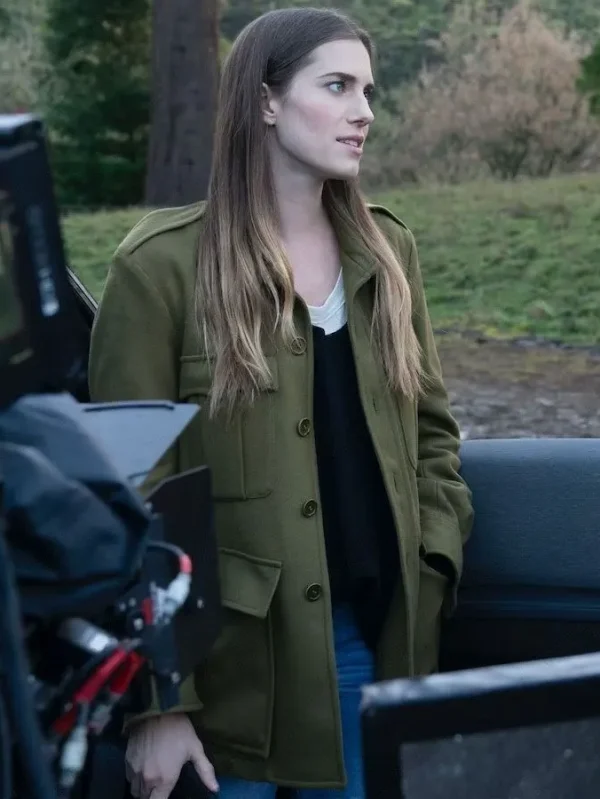 Gemma Movie M3GAN 2023 Allison Williams Green Coat