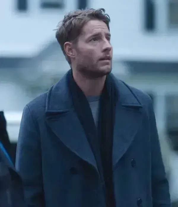 Justin Hartley The Noel Diary 2022 Grey Wool Coat