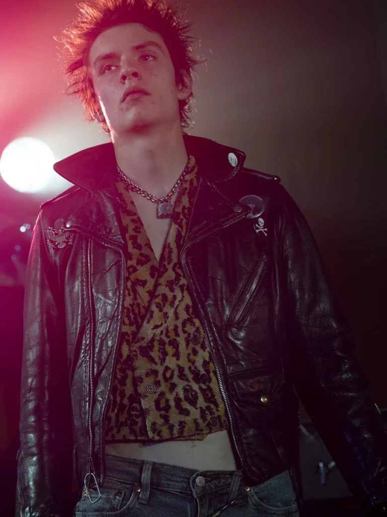 Pistol Sid Vicious Louis Partridge Leather Jacket