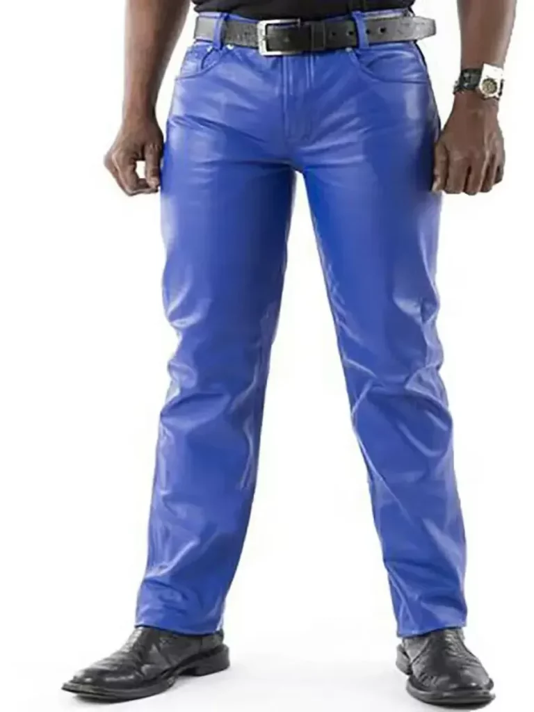 Mens Leather Pants Skin Fit