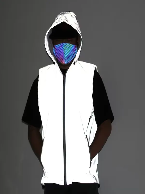 Reflective Hooded Vest Cool Hoodie