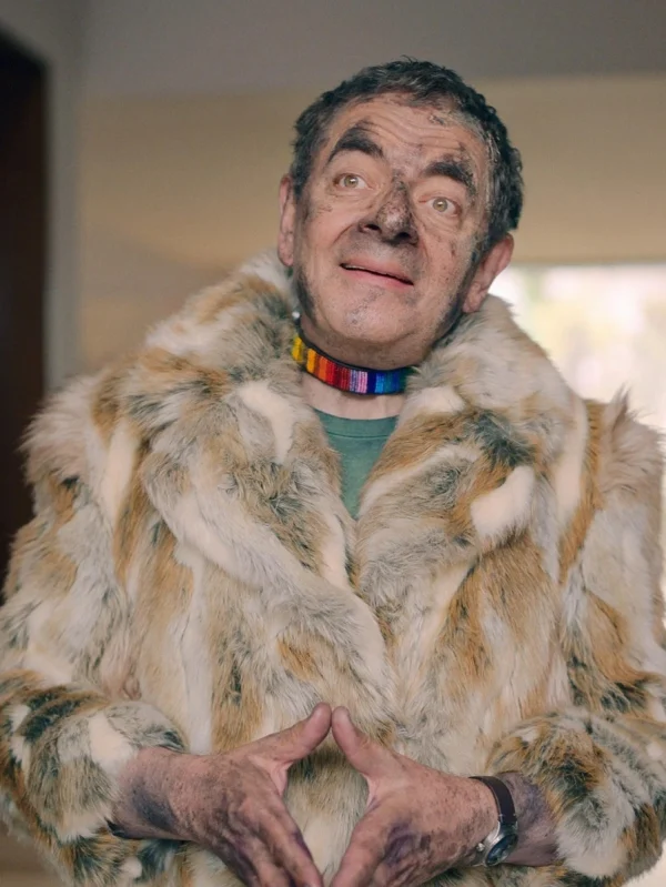 Rowan Atkinson Man vs Bee Trevor Fur Coat