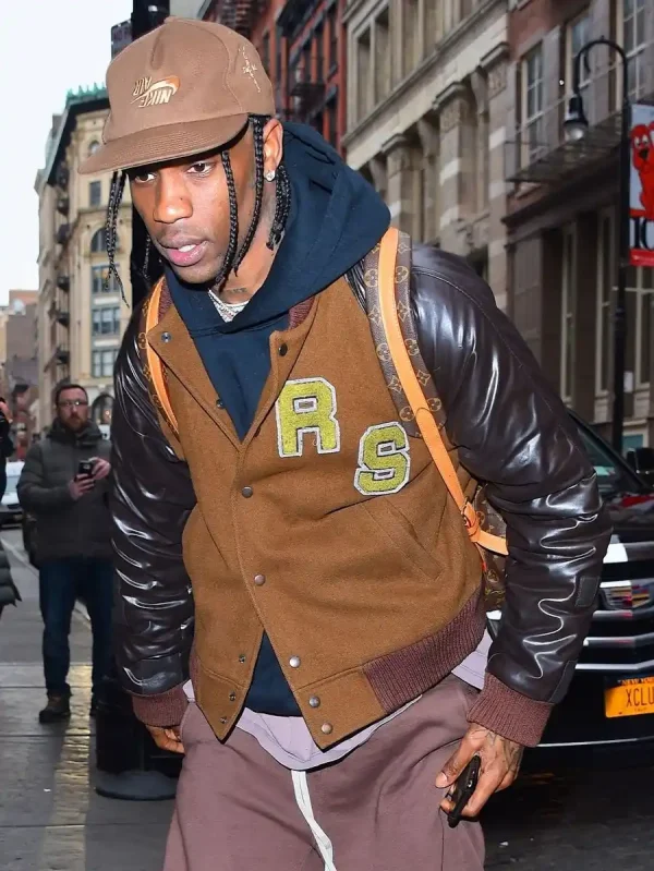 Rapper Travis Scott Letterman Jacket