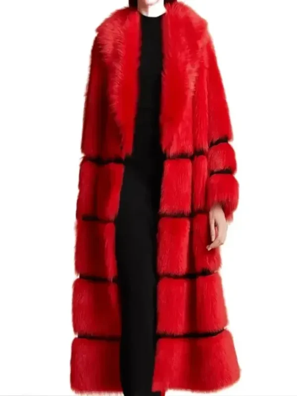 Valentines Day Red Shearling Coat