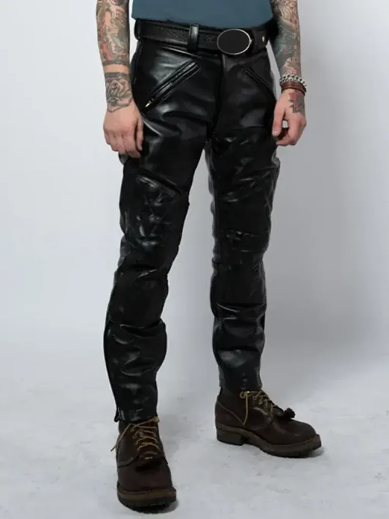 Vintage Sports Rider Leather Pants