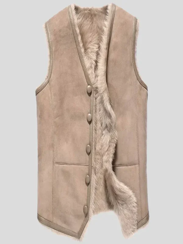 Winter Sheepskin Shearling Vest