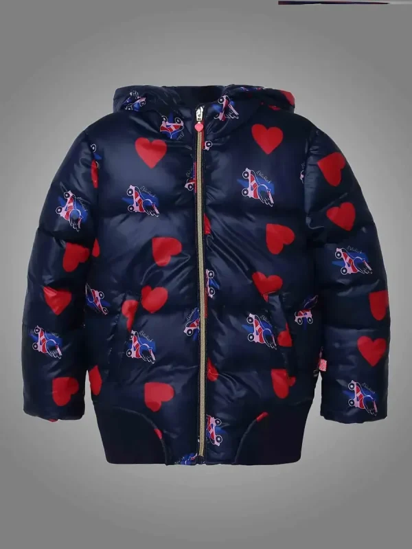 Women’s Heart & Rollerblade Print Puffer Jacket