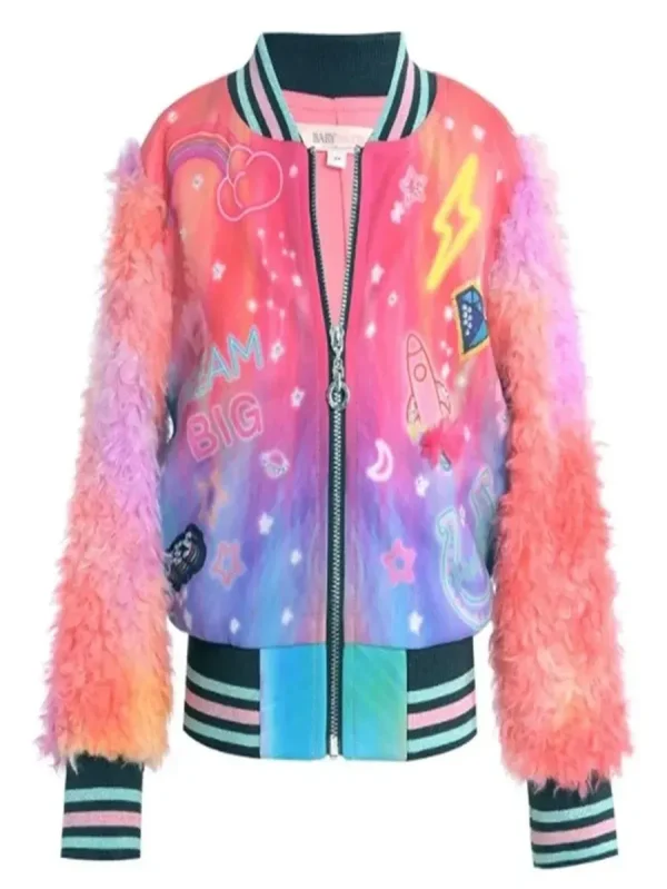 Women's Rainbow Pink Shearling Jacket