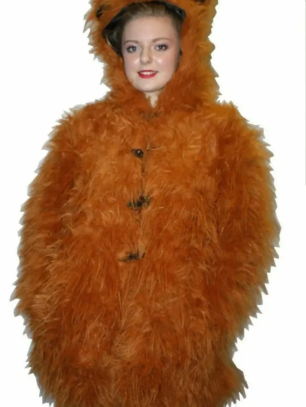 Fluffy Bear Brown Faux Fur Long Jacket