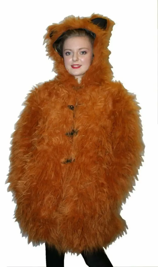 Fluffy Bear Brown Faux Fur Long Jacket