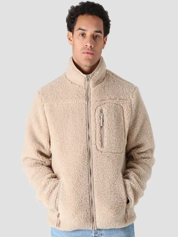 Men's Off White Teddy Fleece Jacket