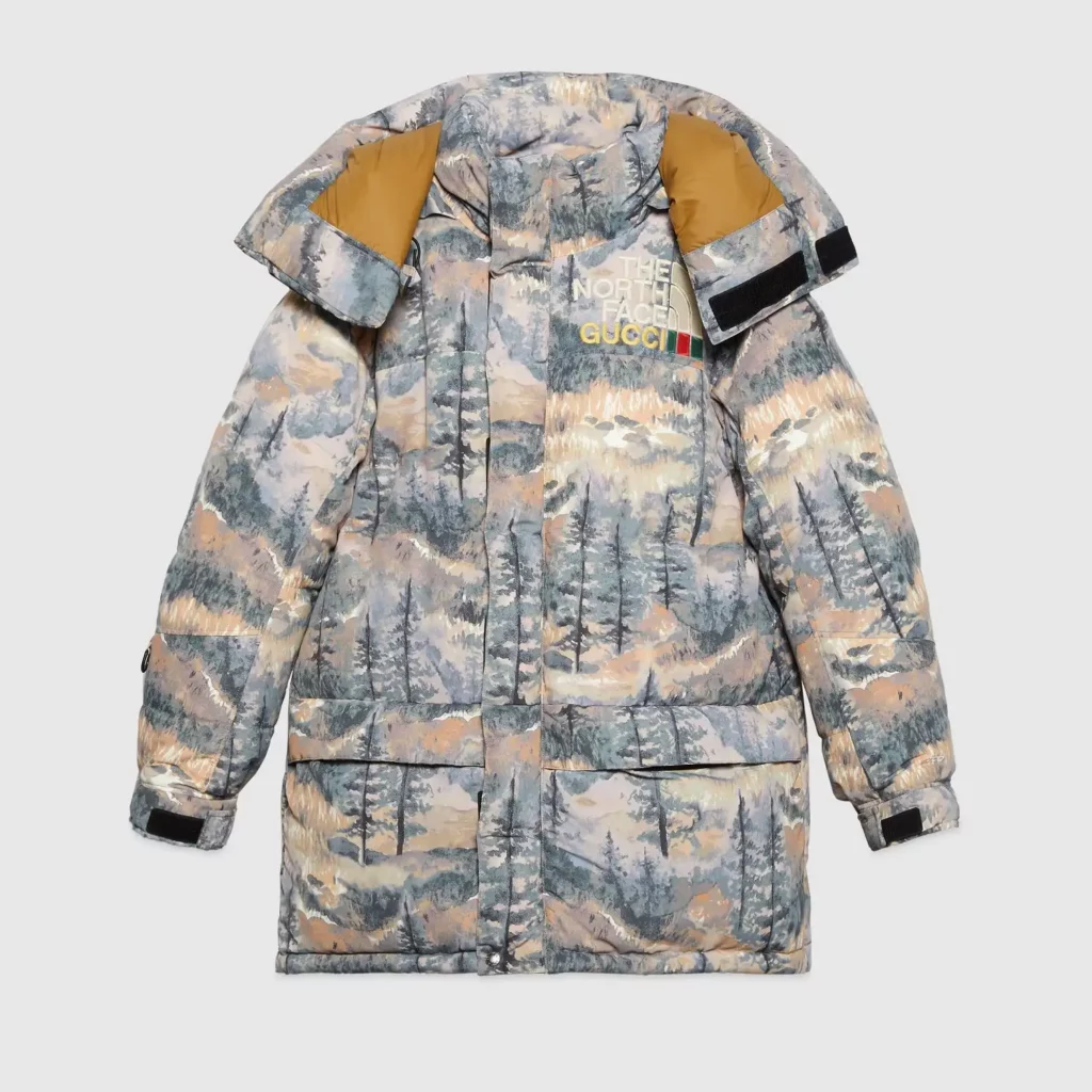 Women's Puffer Printed Jacket With Hood