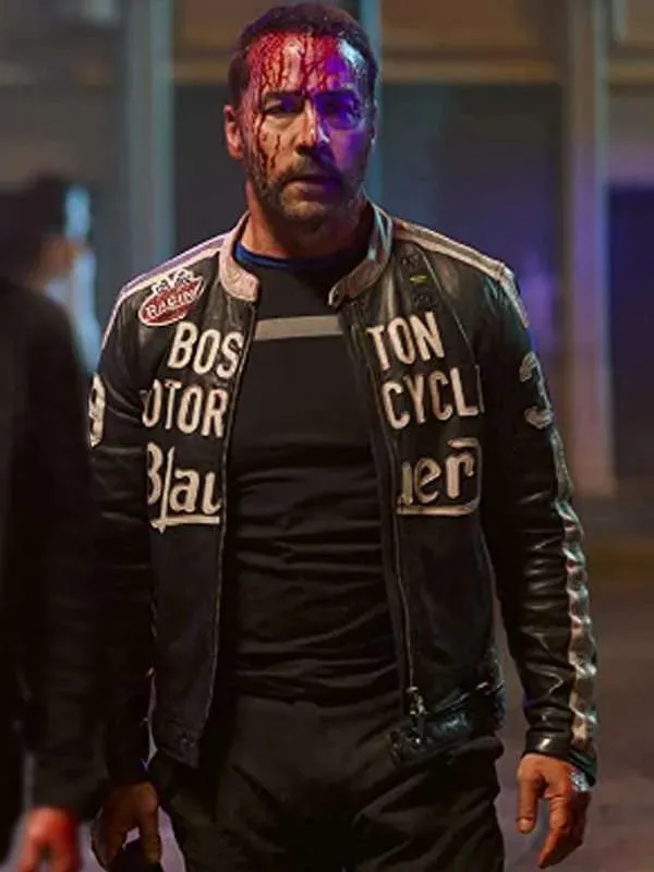 American Night Jeremy Piven Black Leather Jacket