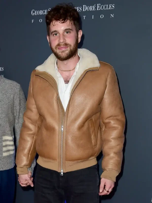 Actor Ben Platt B3 Bomber Shearling Jacket